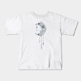 Hand Drawn Mystical Moon Kids T-Shirt